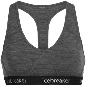 Icebreaker Sprite Racerback Gritstone Heather – Sutien Femei | 73g